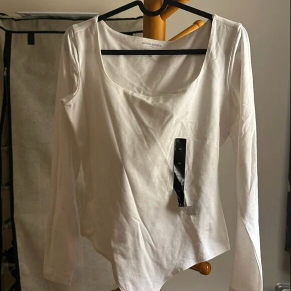 Banana Republic Cotton/Modal Soft Stretch Square-Neck Bodysuit - Picture 3 of 5